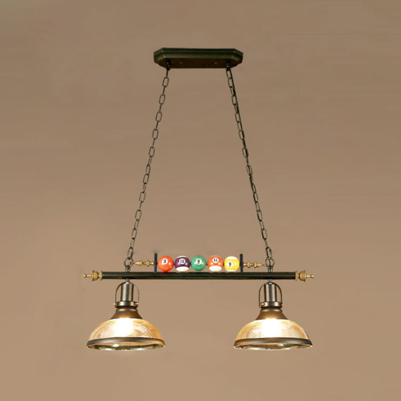 Industrial Style Hanging Lamp Bowl Shape Island Light Fixture for Bar (Included Balls)