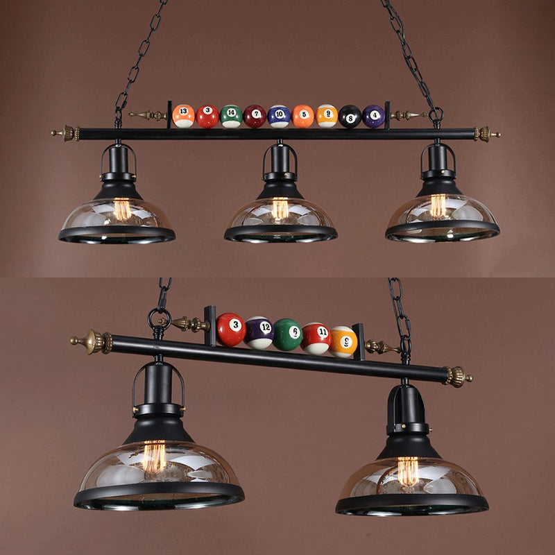 Industrial Style Hanging Lamp Bowl Shape Island Light Fixture for Bar (Included Balls)