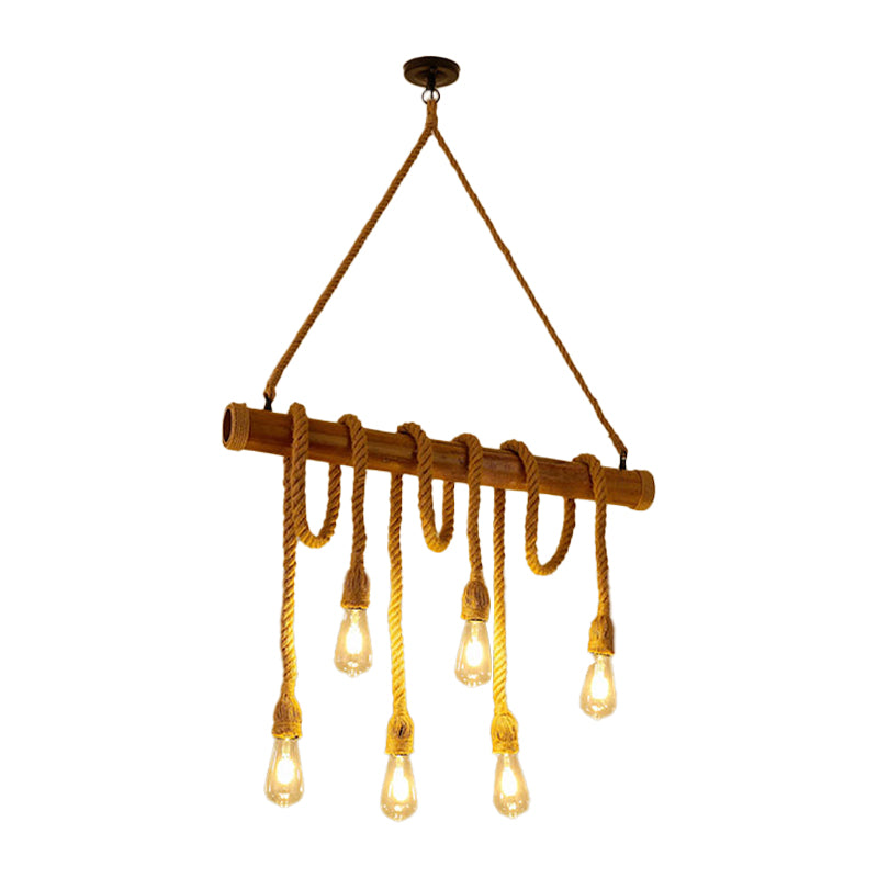 Industrial Pendant Lighting Rope Island Light Fixtures for Restaurant