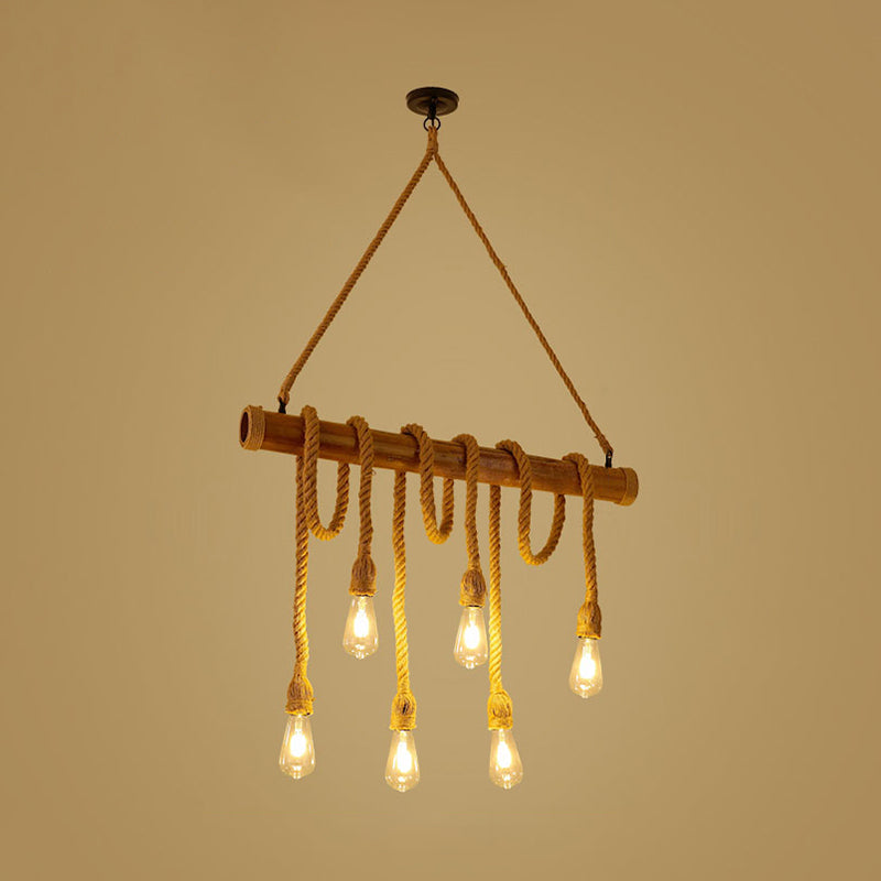 Industrial Pendant Lighting Rope Island Light Fixtures for Restaurant