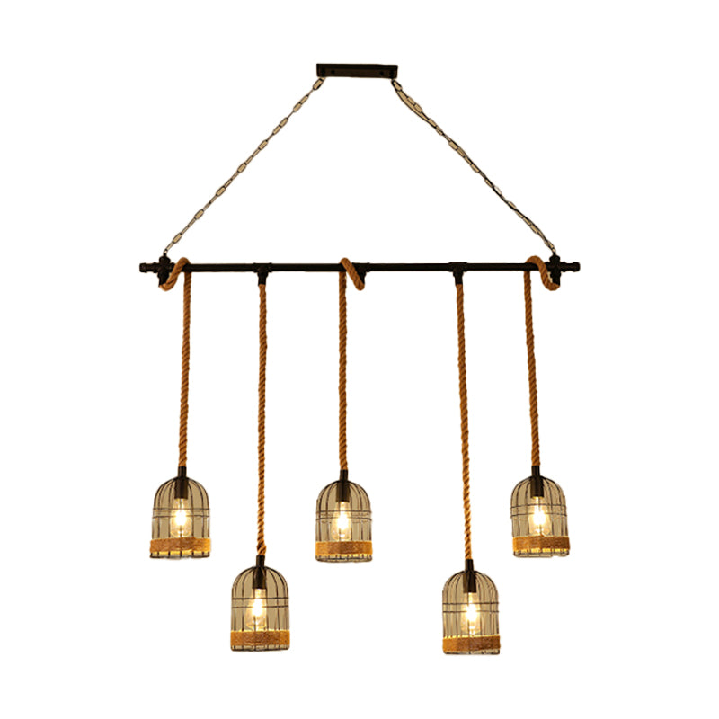 Industrial Pendant Lighting Rope Island Light Fixtures for Restaurant