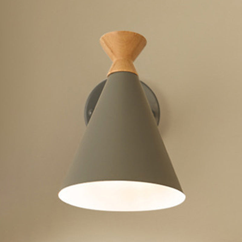 Modernism Wood Wall Light Polish Finish Sconces Lighting for Living Room