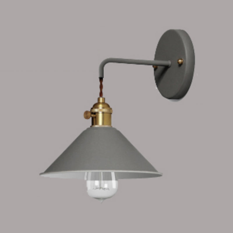 1-Light Cone Wall Light Sconce Modern Style Metal Wall Lighting