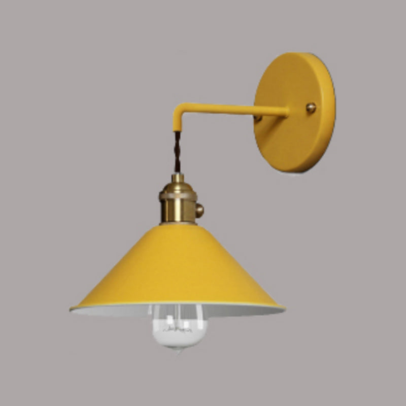 1-Light Cone Wall Light Sconce Modern Style Metal Wall Lighting