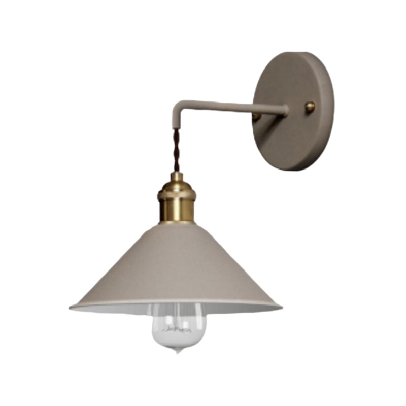 1-Light Cone Wall Light Sconce Modern Style Metal Wall Lighting