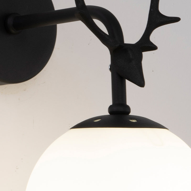 Glass Spherical Shape Wall Light Modern Style 1 Light Wall Mount Fixture for Living Room