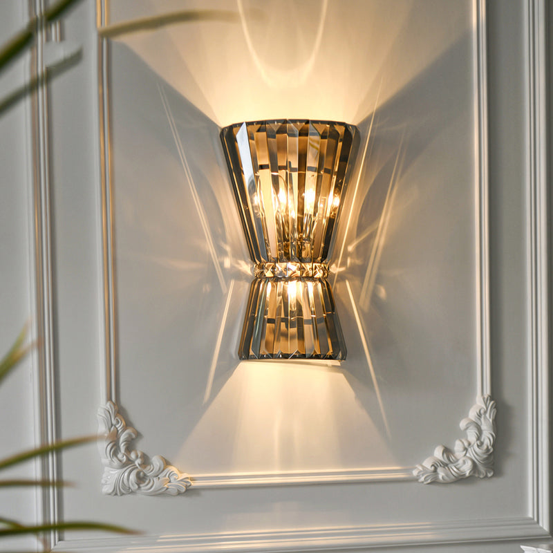 3-Light Geometric Wall Light Sconce Modern Style Crystal Wall Lighting