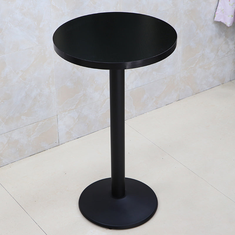 Industrial Wood Top Bistro Table Matte Finish Bar Table for Small Places