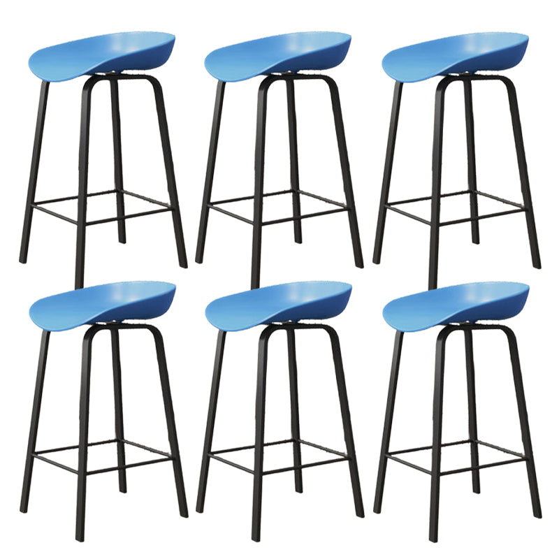Modern Backrest Counter Stool Iron Bar Stool with Acrylic Seat and Pedal for Milk Tea Shop