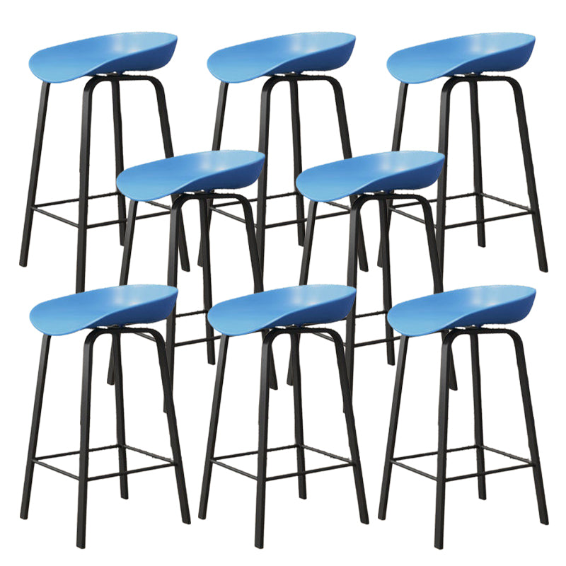 Modern Backrest Counter Stool Iron Bar Stool with Acrylic Seat and Pedal for Milk Tea Shop