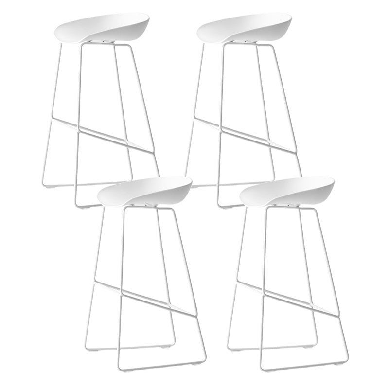 Plastic Bucket Seat Bar Stools Scandinavian Bristol Stool with Iron Base