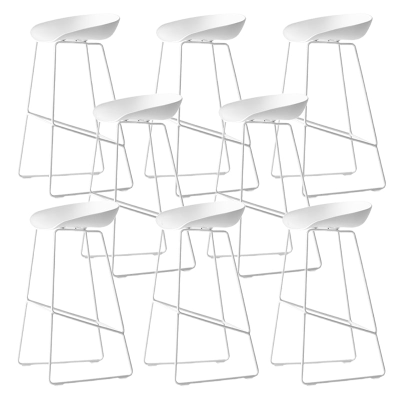 Plastic Bucket Seat Bar Stools Scandinavian Bristol Stool with Iron Base