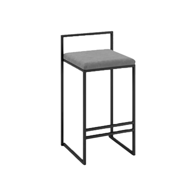 Scandinavian Rectangle Seat Bar Stools Fabric Low Back Barstool for Bristol