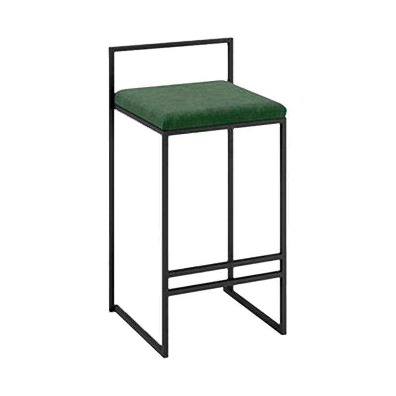 Scandinavian Rectangle Seat Bar Stools Fabric Low Back Barstool for Bristol