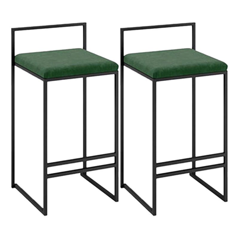 Scandinavian Rectangle Seat Bar Stools Fabric Low Back Barstool for Bristol