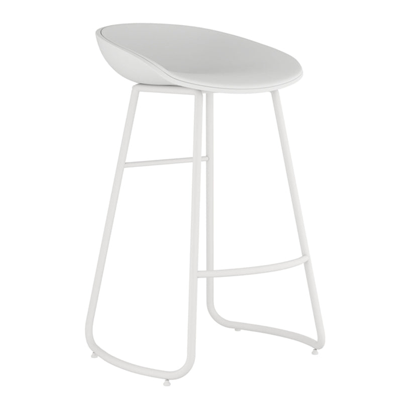 Contemporary Iron Base Bar Stools Plastic Bucket Seat Barstool for Home