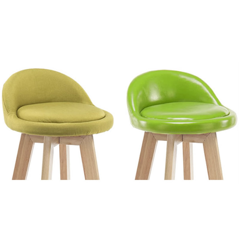 Contemporary Wood Stool Fabric Cushion in Matte Finish for Indoor