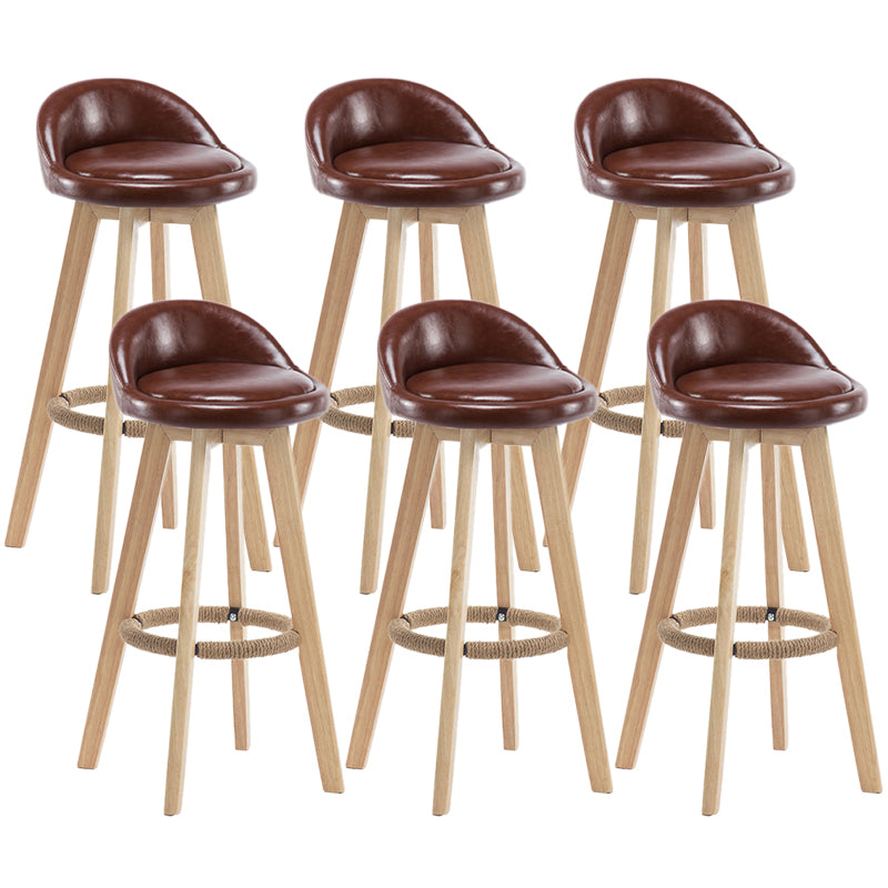 Contemporary Wood Stool Fabric Cushion in Matte Finish for Indoor