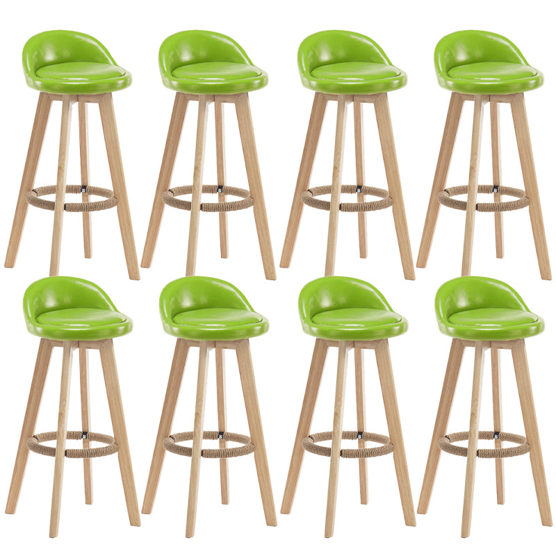 Contemporary Wood Stool Fabric Cushion in Matte Finish for Indoor