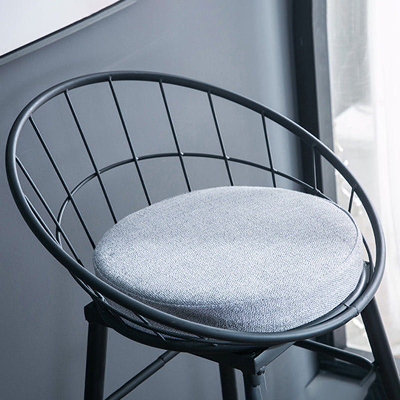 Gold and Black Counter Stool Iron Frame Fabric Upholstered Bar Stools