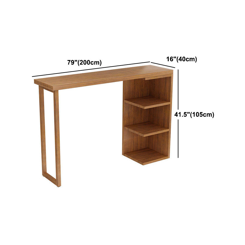 Contemporary 1/2/3 Pieces Bar Table Set Rectangle Wooden Counter Table for Kitchen