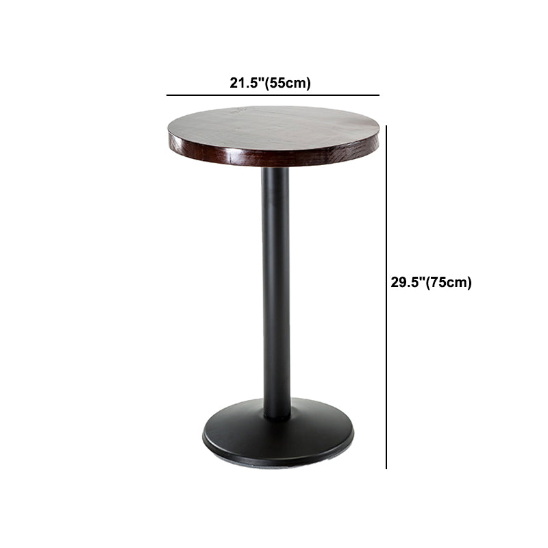 Industrial 1/2/3 Pieces Solid Wood Bar Table Set Round Counter Set for Home Use