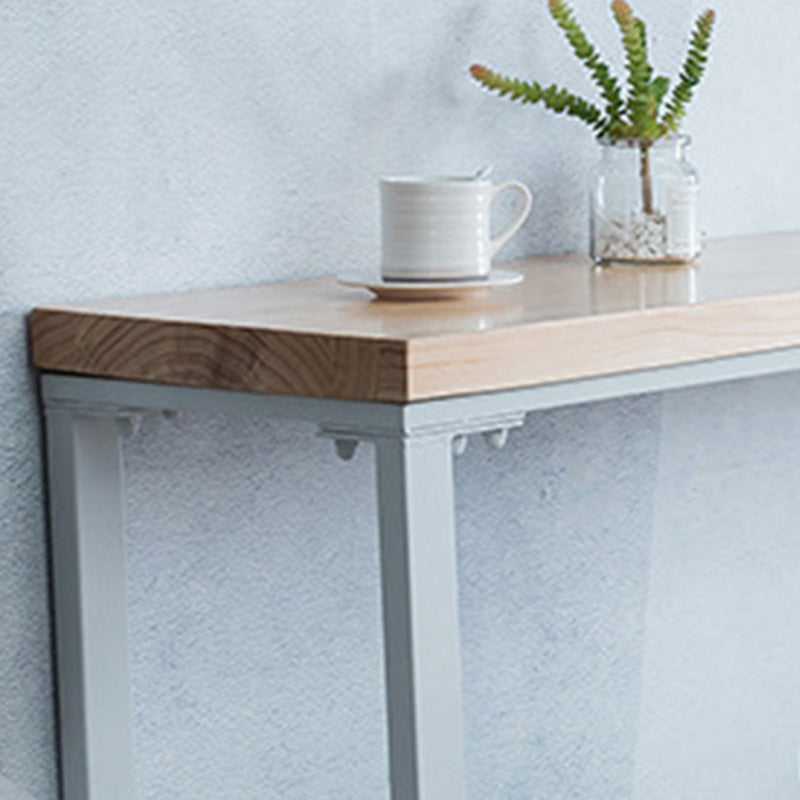 1/5 Pieces Modern Rectangular Pub Table Set Wooden Counter Table with High Stools