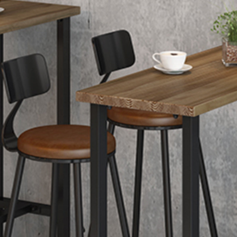 1/2/4 Pieces Modern Pub Table Set Rectangular Wood Counter Table with Stools