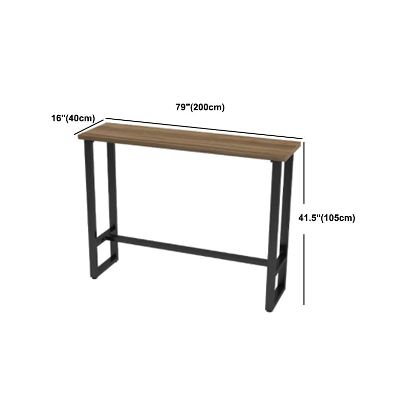 1/2/4 Pieces Modern Pub Table Set Rectangular Wood Counter Table with Stools