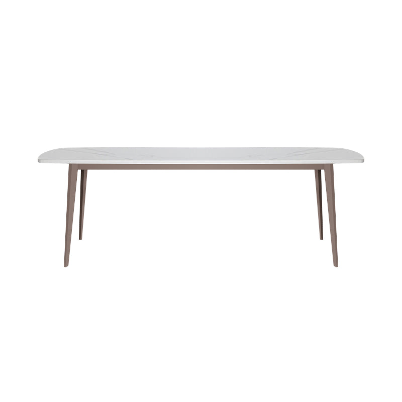 Designer Dining Set 1/2/4/5/7 Pieces Stone and Metal Dinette Set in White