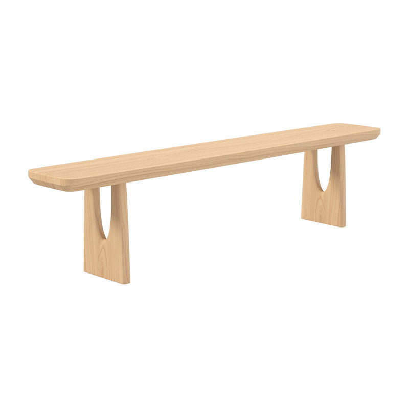 Solid Wood Dining Set 1/2/4/5/7 Pcs Double Pedestal Table with Bench and Chairs