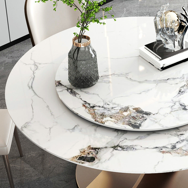 Modern  Dining Set Stone 1/4/5/7 Pieces Dining turntable Furniture for Home