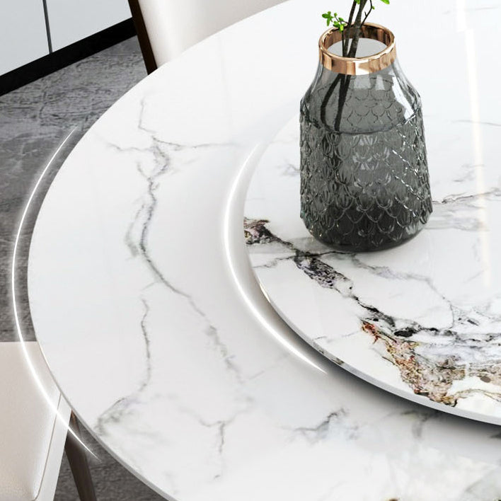 Modern  Dining Set Stone 1/4/5/7 Pieces Dining turntable Furniture for Home