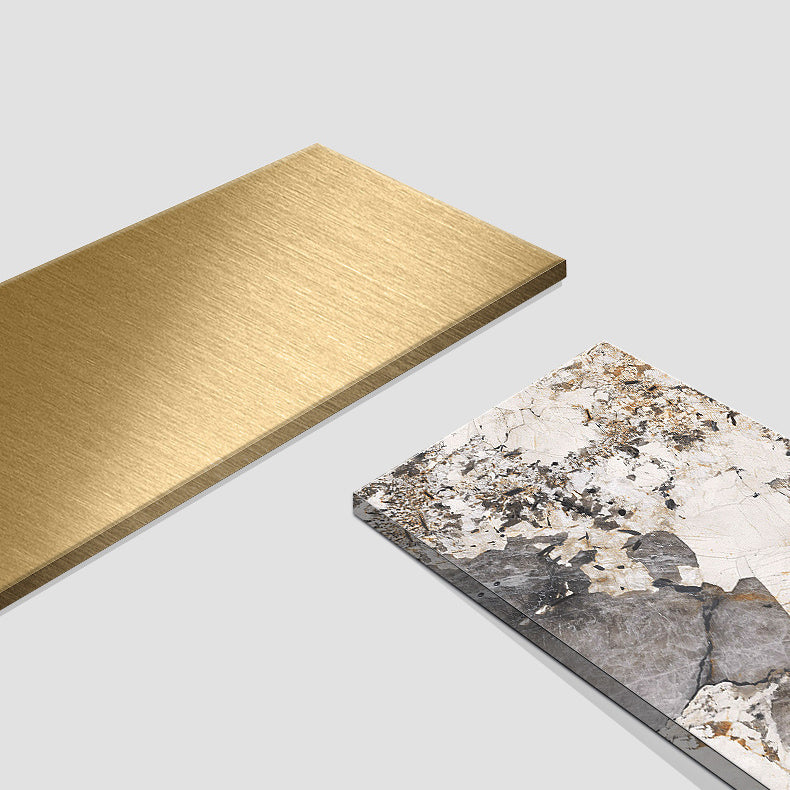 Luxurious Sintered Stone Top Dining Set Rectangle 1/4/5/6 Pieces Dining Room Table Set