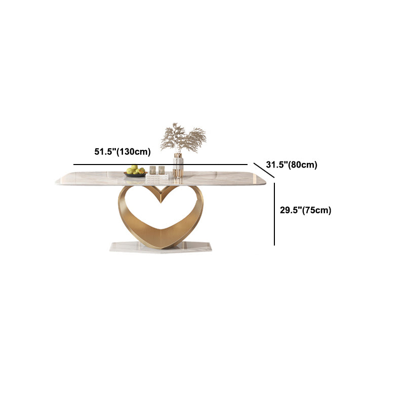 Nordic Glam Rectangle Sintered Stone Table Set 1/4/5/7/9 Pieces Dining Set