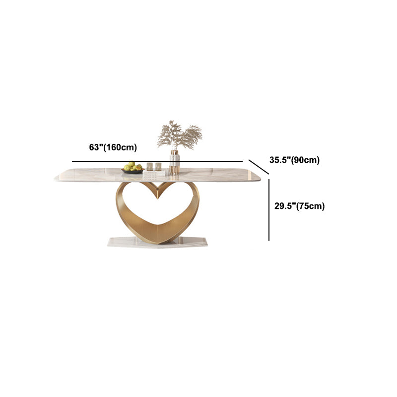 Nordic Glam Rectangle Sintered Stone Table Set 1/4/5/7/9 Pieces Dining Set