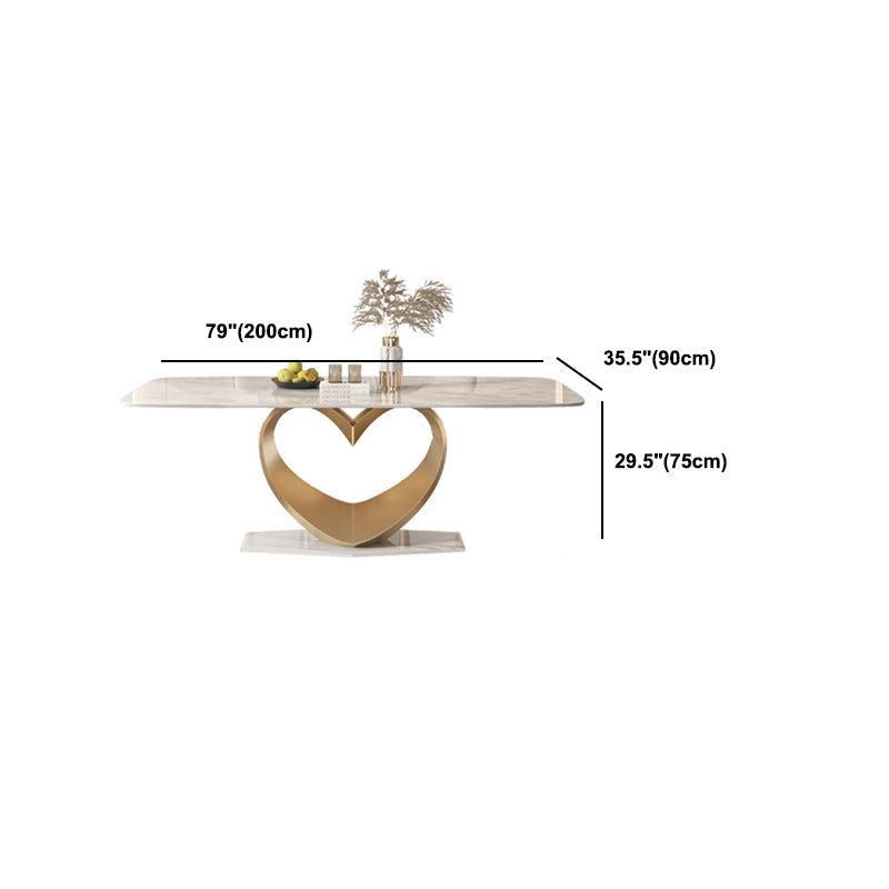 Nordic Glam Rectangle Sintered Stone Table Set 1/4/5/7/9 Pieces Dining Set