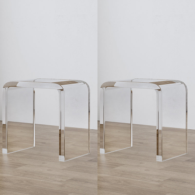 Modern Dining Room Set 1/2/5 Pcs Solid Wood Top Table with Acrylic Chairs