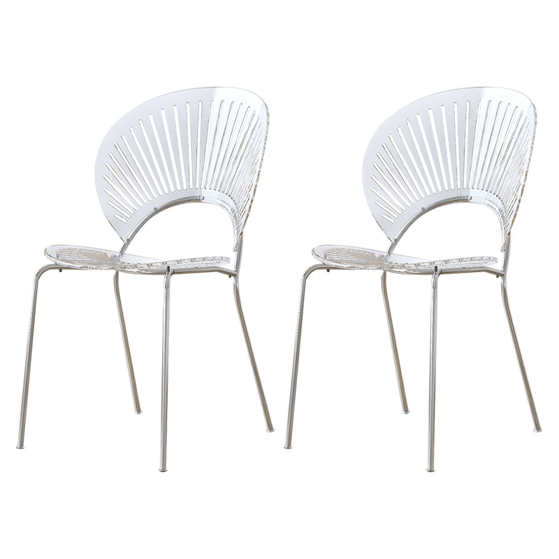 Modern Dining Room Set 1/2/5 Pcs Solid Wood Top Table with Acrylic Chairs