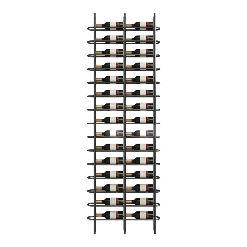Industrial Wine Bottle Holder Floor Wine Rack in Matte Black