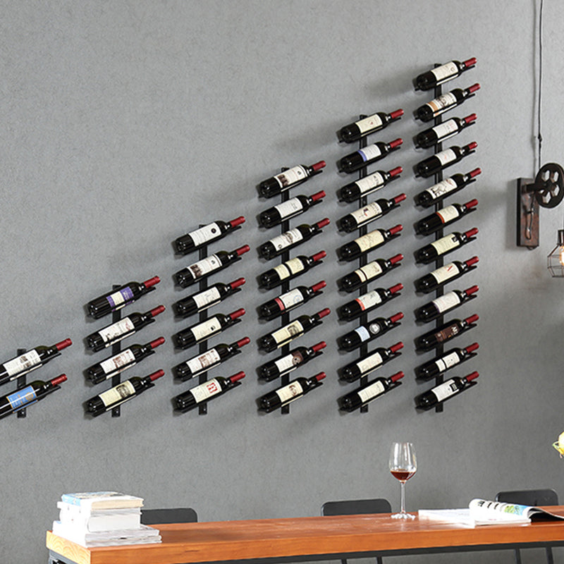 Industrial Mental Wine Bottle Rack Wall Mounted Bottle Rack for Bar and Restaurant