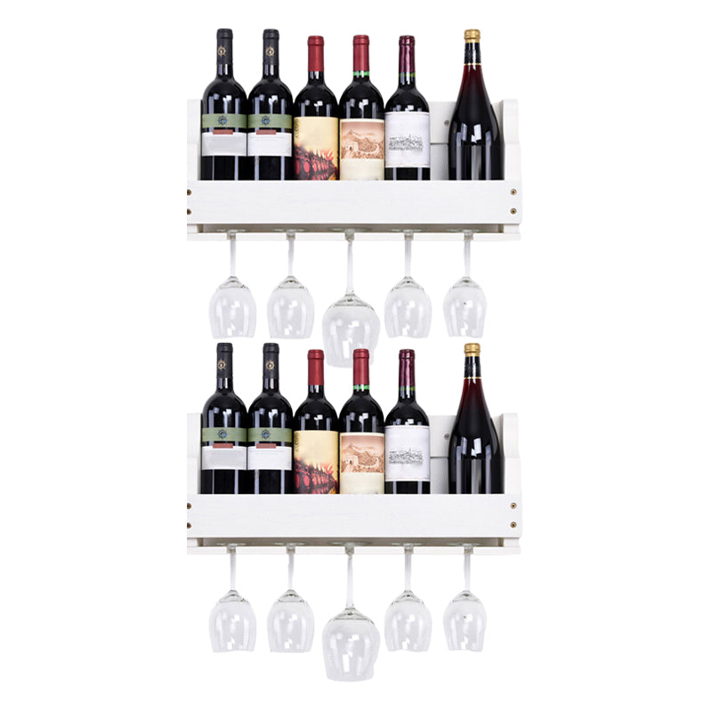 Wood Modern Wine Rack 4.8"Wx9.4"H 12-Bottle Wine Racks for Living Room