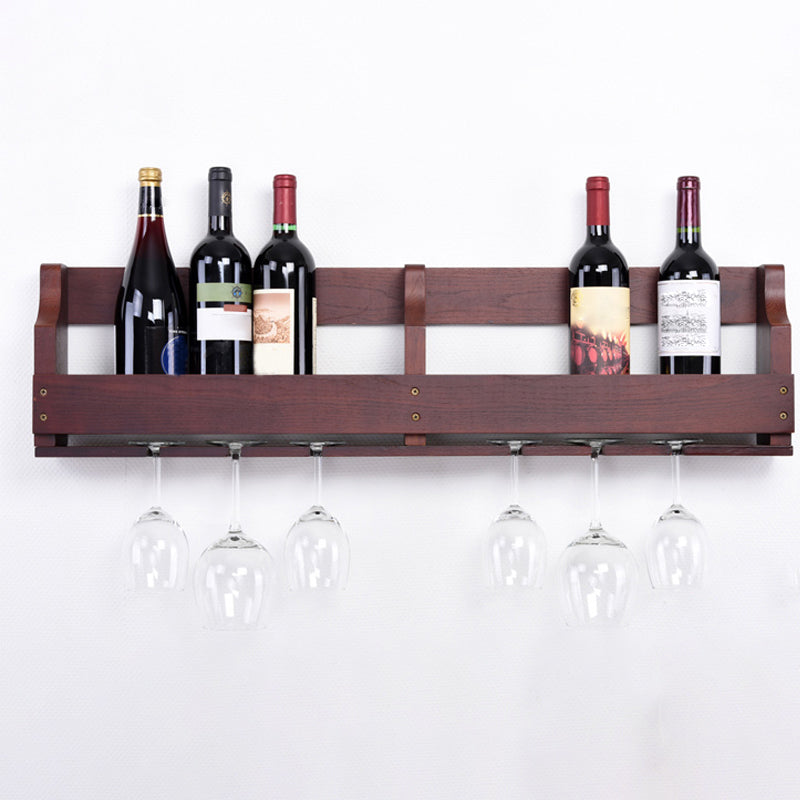 Wood Modern Wine Rack 4.8"Wx9.4"H 12-Bottle Wine Racks for Living Room