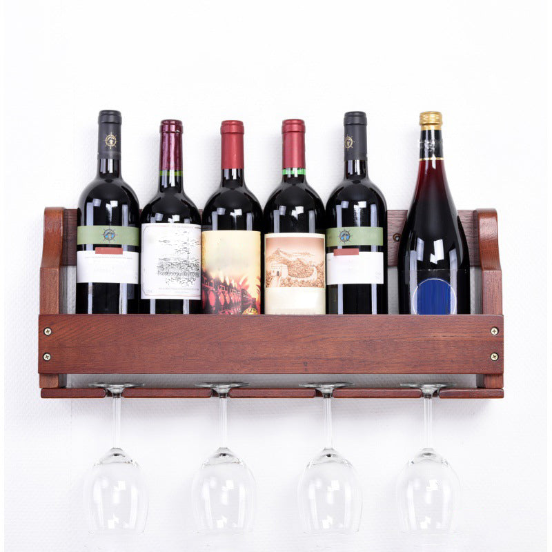 Wood Modern Wine Rack 4.8"Wx9.4"H 12-Bottle Wine Racks for Living Room