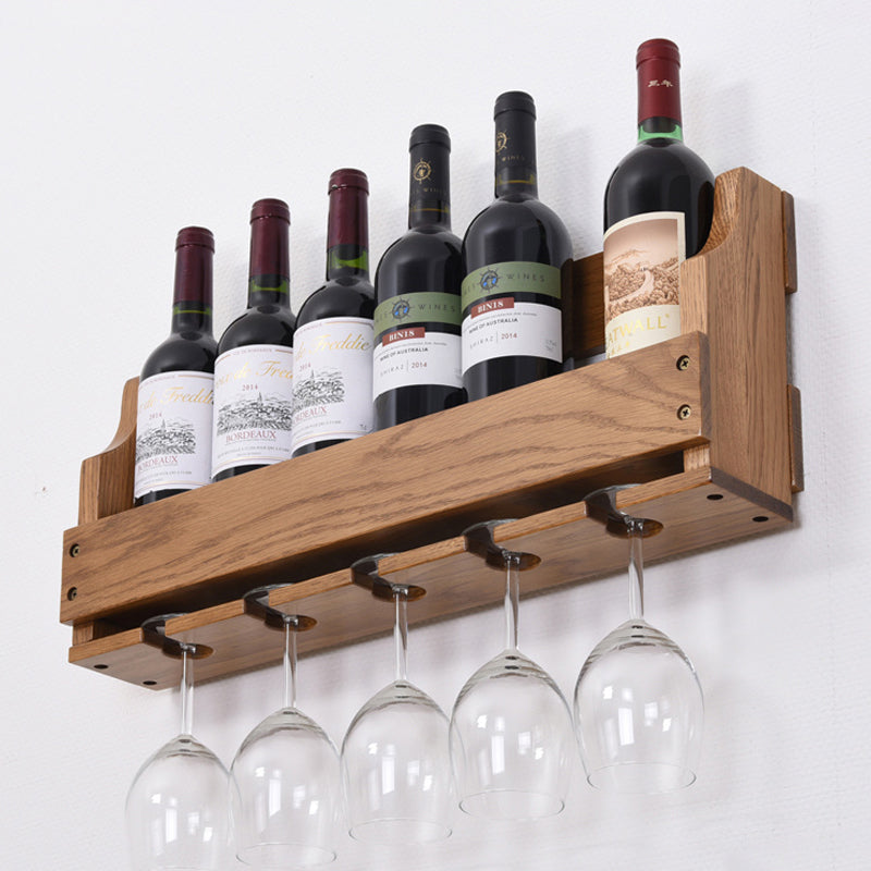 Wood Modern Wine Rack 4.8"Wx9.4"H 12-Bottle Wine Racks for Living Room