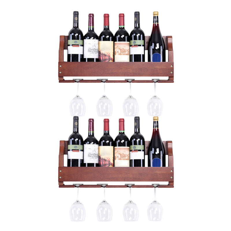 Wood Modern Wine Rack 4.8"Wx9.4"H 12-Bottle Wine Racks for Living Room