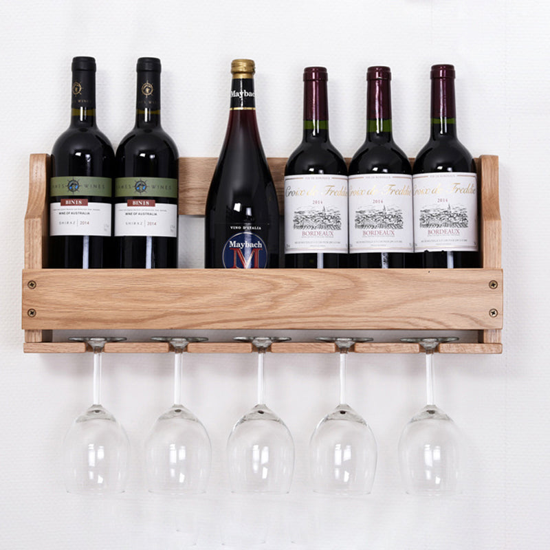 Wood Modern Wine Rack 4.8"Wx9.4"H 12-Bottle Wine Racks for Living Room