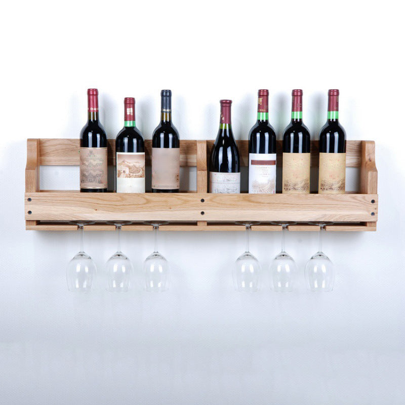 Wood Modern Wine Rack 4.8"Wx9.4"H 12-Bottle Wine Racks for Living Room