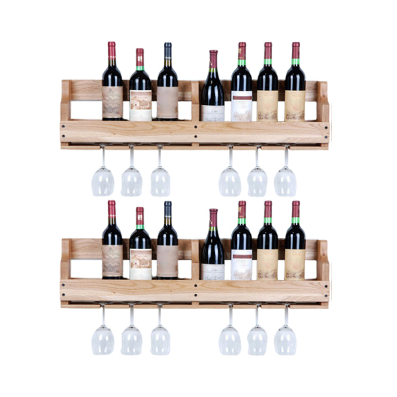 Wood Modern Wine Rack 4.8"Wx9.4"H 12-Bottle Wine Racks for Living Room