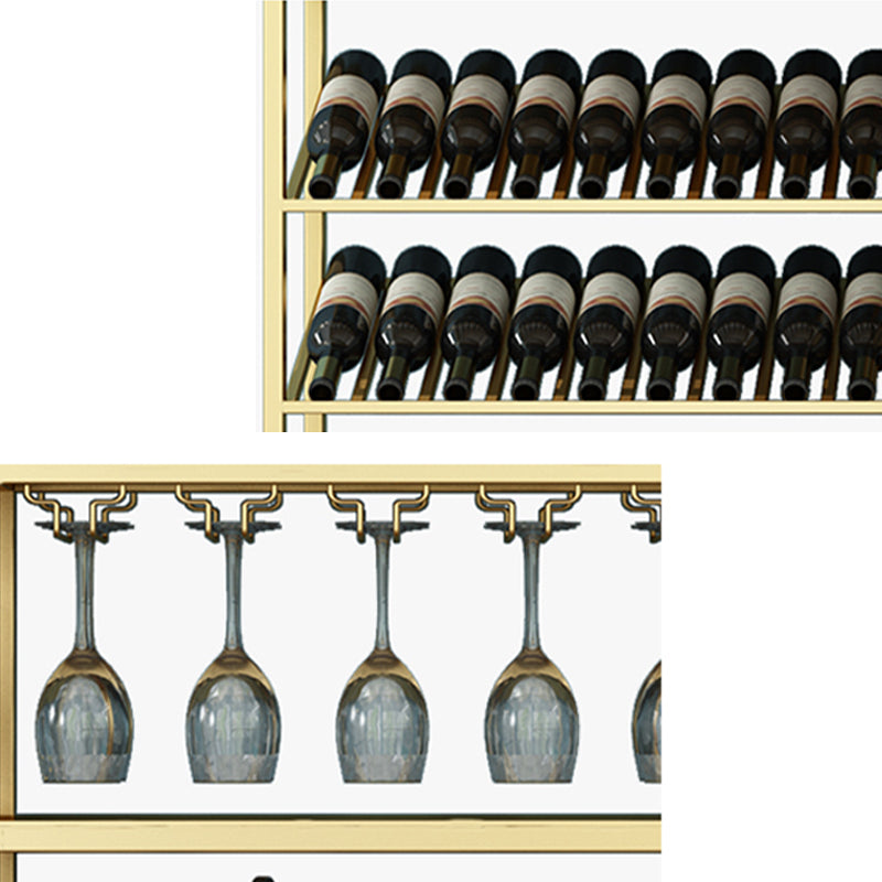 Contemporary Floor Wine Bottle Rack Iron Bottle Holder for Kitchen